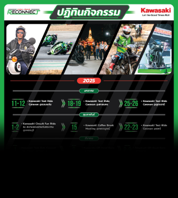 ต่อเนื่องงงกันเลยค้าบบบ กับกิจกรรมสุดมันส์มากมายจาก Kawasaki