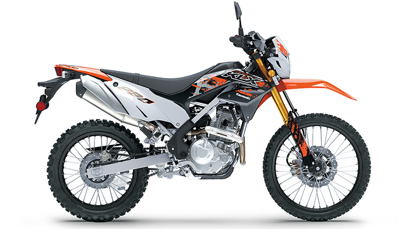 KLX230 SE (Non ABS / ABS) : Vivid Orange / Ebony (SE) (Non ABS) (2023)