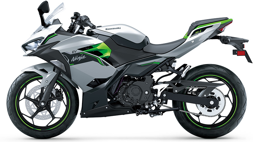 Ninja e-1 : Metallic Bright Silver / Metallic Matte Lime Green / Ebony (2025)