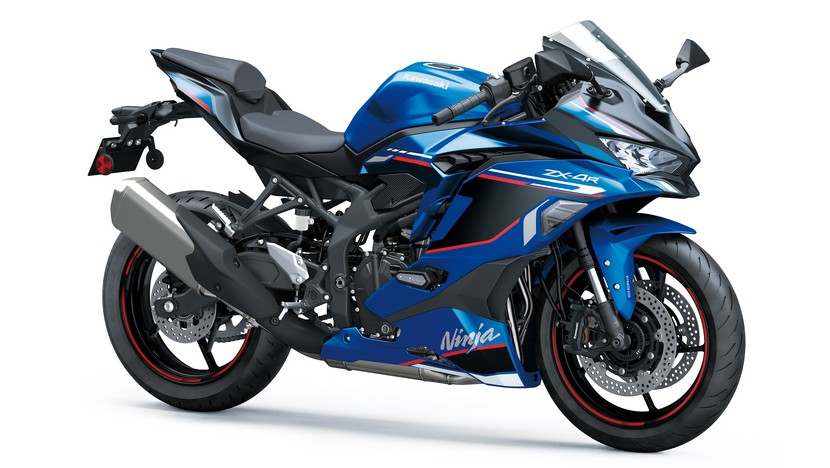 Ninja ZX-4R SE : Candy Plasma Blue / Metallic Flat Spark Black (SE) (2024)