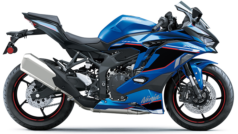 Ninja ZX-4R SE : Candy Plasma Blue / Metallic Flat Spark Black (SE) (2024)
