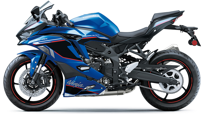 Ninja ZX-4R SE : Candy Plasma Blue / Metallic Flat Spark Black (SE) (2024)